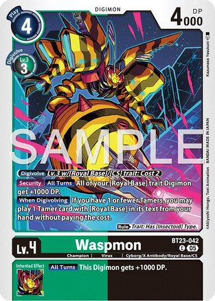 Waspmon (BT23-042) - [Hackers' Slumber] - Trinity Hobby