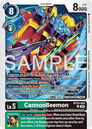 CannonBeemon (BT23-043) - [Hackers' Slumber] - Trinity Hobby