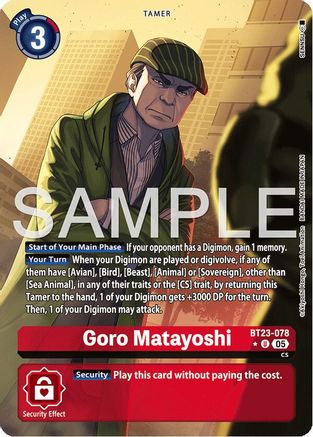 Goro Matayoshi (Alternate Art) (BT23-078) - [Hackers' Slumber] Foil