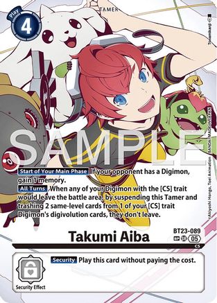 Takumi Aiba (SP) (BT23-089) - [Hackers' Slumber] Foil - Trinity Hobby