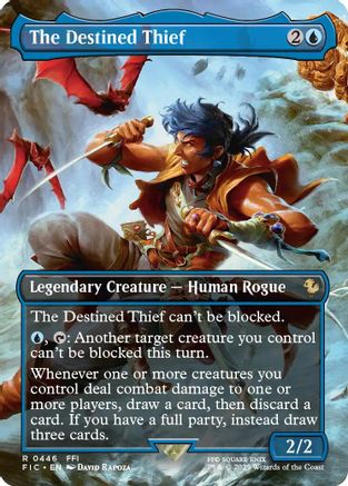 The Destined Thief (Borderless)  [Foil]  (FIC-446) - [Commander: FINAL FANTASY] - Trinity Hobby