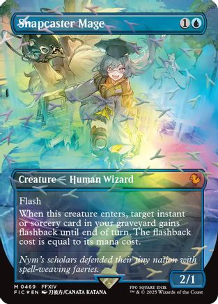 Snapcaster Mage (Borderless) (Chocobo Track Foil)  [Foil]  (FIC-469) - [Commander: FINAL FANTASY] - Trinity Hobby