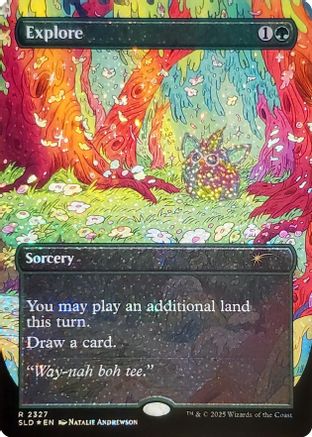 Explore (2327) (Confetti Foil)  [Foil]  (SLD-2327) - [Secret Lair Drop Series] - Trinity Hobby