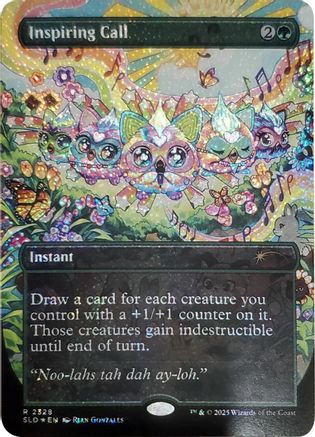 Inspiring Call (Confetti Foil)  [Foil]  (SLD-2328) - [Secret Lair Drop Series] - Trinity Hobby