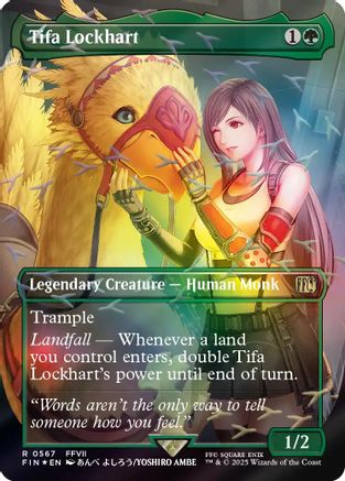 Tifa Lockhart (Borderless) (Chocobo Track Foil)  [Foil]  (FIN-567) - [FINAL FANTASY] - Trinity Hobby
