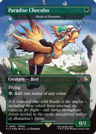 Paradise Chocobo - Birds of Paradise (Borderless)  [Foil]  (FIC-483) - [Commander: FINAL FANTASY] - Trinity Hobby