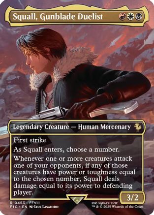 Squall, Gunblade Duelist (Borderless)  [Foil]  (FIC-453) - [Commander: FINAL FANTASY] - Trinity Hobby