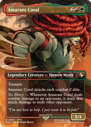 Amarant Coral (Borderless)  [Foil]  (FIC-457) - [Commander: FINAL FANTASY] - Trinity Hobby