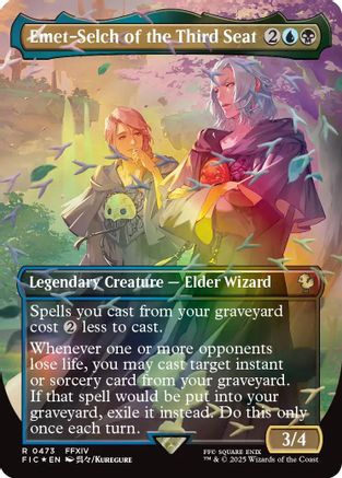 Emet-Selch of the Third Seat (Borderless) (Chocobo Track Foil)  [Foil]  (FIC-473) - [Commander: FINAL FANTASY] - Trinity Hobby