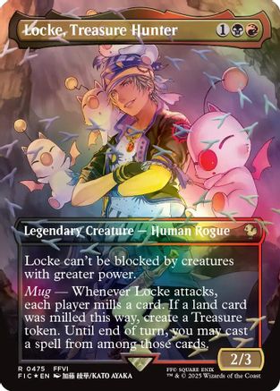 Locke, Treasure Hunter (Borderless) (Chocobo Track Foil)  [Foil]  (FIC-475) - [Commander: FINAL FANTASY] - Trinity Hobby