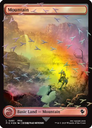 Mountain (Chocobo Track Foil)  [Foil]  (FIC-481) - [Commander: FINAL FANTASY] - Trinity Hobby