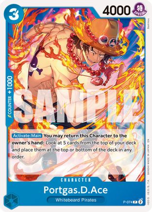 Portgas.D.Ace - P-074 (Pirate Foil) (P-074) - [Premium Booster -The Best- Vol. 2] Foil - Trinity Hobby