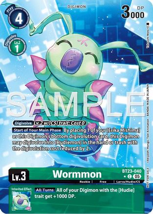 Wormmon (Hacker's Slumber Box Promotion Pack) (BT23-040) - [Hackers' Slumber] - Trinity Hobby