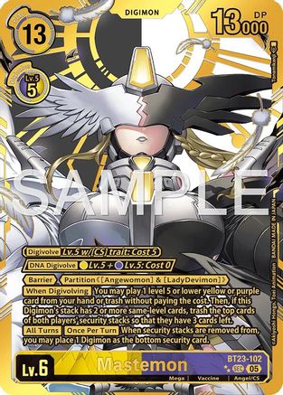 Mastemon (Rare Pull) (BT23-102) - [Hackers' Slumber] Foil - Trinity Hobby