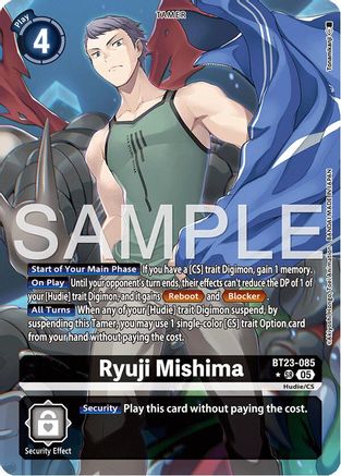 Ryuji Mishima (Alternate Art) (BT23-085) - [Hackers' Slumber] Foil - Trinity Hobby