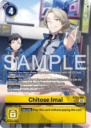 Chitose Imai (Alternate Art) (BT23-081) - [Hackers' Slumber] Foil