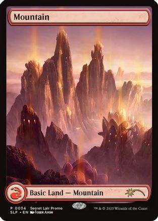 Mountain (0034)  [Foil]  (SLP-034) - [Secret Lair Showdown] - Trinity Hobby