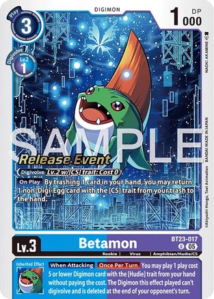 Betamon (BT23-017) - [Hackers' Slumber Release Event Cards] Foil