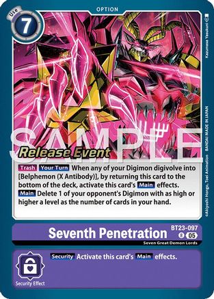 Seventh Penetration (BT23-097) - [Hackers' Slumber Release Event Cards] Foil
