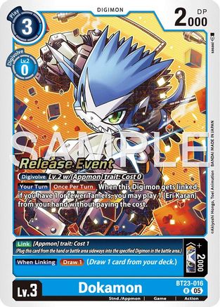 Dokamon (BT23-016) - [Hackers' Slumber Release Event Cards] Foil