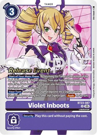 Violet Inboots (BT23-087) - [Hackers' Slumber Release Event Cards] Foil - Trinity Hobby