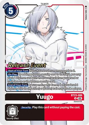 Yuugo (BT23-086) - [Hackers' Slumber Release Event Cards] Foil