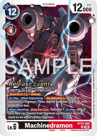 Machinedramon (BT23-060) - [Hackers' Slumber Release Event Cards] Foil