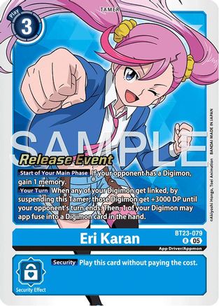 Eri Karan (BT23-079) - [Hackers' Slumber Release Event Cards] Foil