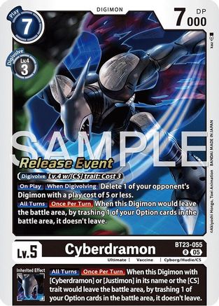 Cyberdramon (BT23-055) - [Hackers' Slumber Release Event Cards] Foil