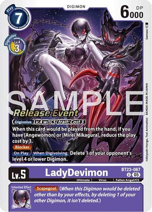 LadyDevimon (BT23-067) - [Hackers' Slumber Release Event Cards]