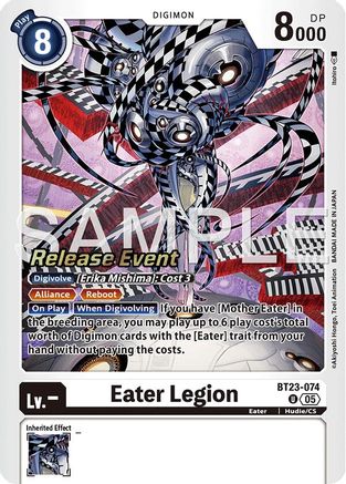 Eater Legion (BT23-074) - [Hackers' Slumber Release Event Cards]