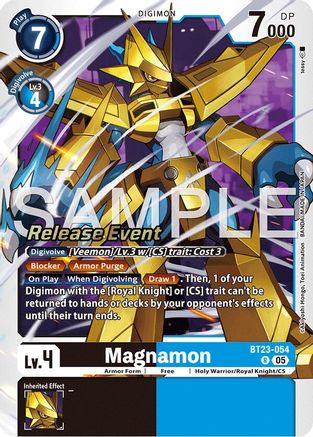 Magnamon (BT23-054) - [Hackers' Slumber Release Event Cards] Foil - Trinity Hobby