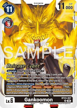 Gankoomon (BT23-057) - [Hackers' Slumber Release Event Cards] Foil