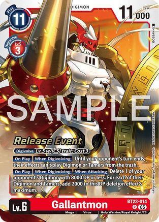 Gallantmon (BT23-014) - [Hackers' Slumber Release Event Cards] Foil
