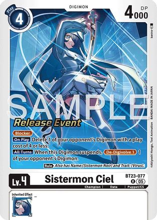 Sistermon Ciel (BT23-077) - [Hackers' Slumber Release Event Cards] Foil