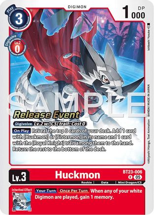 Huckmon (BT23-006) - [Hackers' Slumber Release Event Cards] Foil