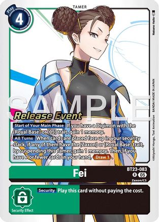 Fei (BT23-083) - [Hackers' Slumber Release Event Cards] Foil