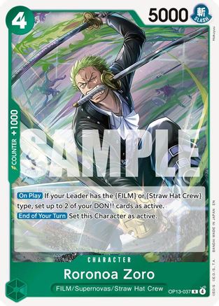 Roronoa Zoro (OP13-037) - [Carrying On His Will] Foil