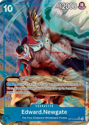Edward.Newgate (Alternate Art) (OP13-042) - [Carrying On His Will] Foil - Trinity Hobby