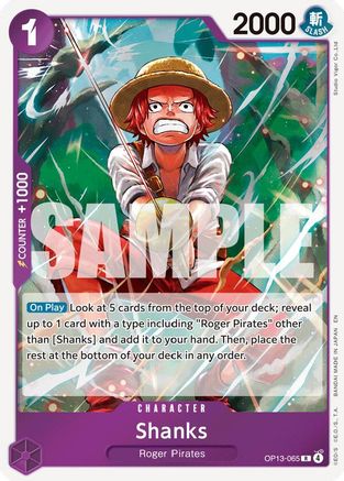 Shanks (065) (OP13-065) - [Carrying On His Will] Foil