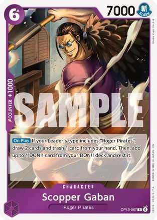 Scopper Gaban (OP13-067) - [Carrying On His Will] Foil - Trinity Hobby