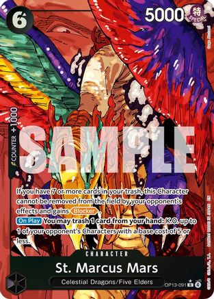 St. Marcus Mars (Alternate Art) (OP13-091) - [Carrying On His Will] Foil - Trinity Hobby