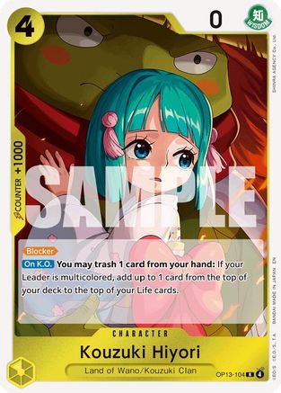 Kouzuki Hiyori (OP13-104) - [Carrying On His Will] Foil - Trinity Hobby