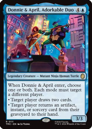 Donnie & April, Adorkable Duo  (TMC-111) - [Commander: Teenage Mutant Ninja Turtles] - Trinity Hobby