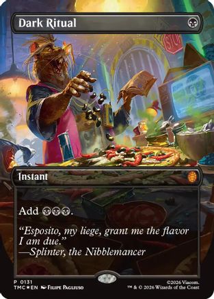 Dark Ritual (Borderless)  [Foil]  (TMC-131) - [Commander: Teenage Mutant Ninja Turtles] - Trinity Hobby