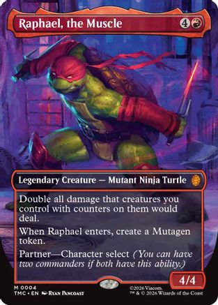 Raphael, the Muscle (Borderless)  [Foil]  (TMT-004) - [Teenage Mutant Ninja Turtles] - Trinity Hobby
