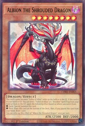 Albion the Shrouded Dragon [CH01-EN005] - THE CHRONICLES DECK: The Fallen & The Virtuous (All-Foil Edition) 1st Edition - Ultra Rare