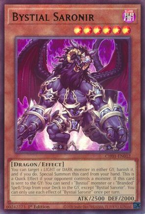 Bystial Saronir [CH01-EN012] - THE CHRONICLES DECK: The Fallen & The Virtuous (All-Foil Edition) 1st Edition - Ultra Rare