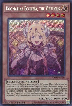 Dogmatika Ecclesia, the Virtuous (Secret Rare) [CH01-EN014] - THE CHRONICLES DECK: The Fallen & The Virtuous (All-Foil Edition) 1st Edition - Secret Rare