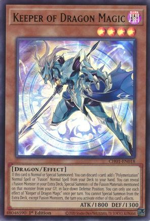 Keeper of Dragon Magic [CH01-EN018] - THE CHRONICLES DECK: The Fallen & The Virtuous (All-Foil Edition) 1st Edition - Ultra Rare